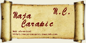 Maja Čarapić vizit kartica